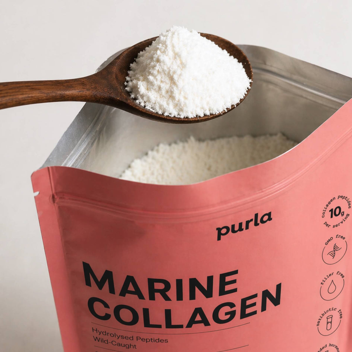 Hydrolysed Marine Collagen Peptides, Wild-Caught, Unflavored - 280g